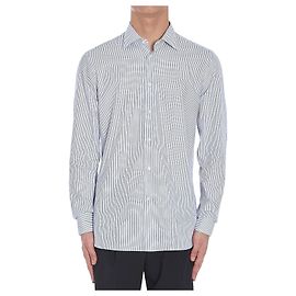 Borriello Spaccanapoli light blue striped cotton shirt Light blue