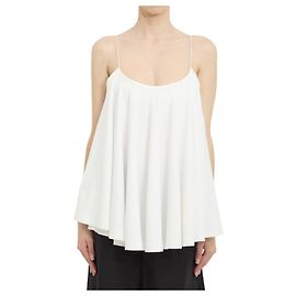 Jacquemus Top aus weißem Viskose-Jersey Weiß