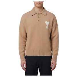 Ami Paris polo Ami de Coeur Bege