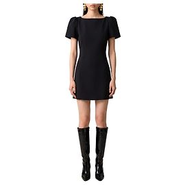 Sutton New York Vestido mini em crepe duplo Preto