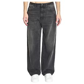 Dolce & Gabbana Black Cotton Denim Jeans Wide Leg Black