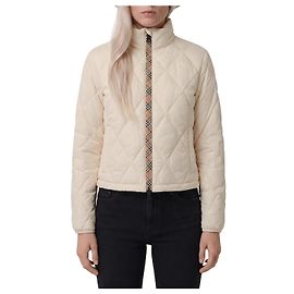 Burberry Bramford gesteppte Nylonjacke Weiß