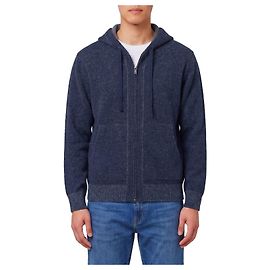 Roberto Collina Merinowolle-Sweatshirt mit Reißverschluss in Navy Andere