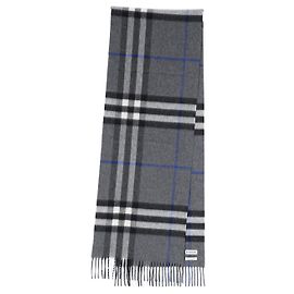 Cachecol Burberry Check de cashmere cinza Cinza