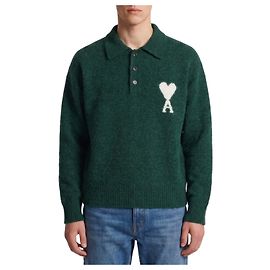 Ami Paris Ami de Coeur Polohemd Grün