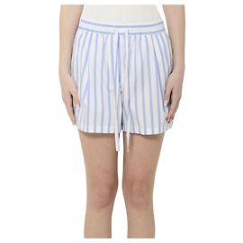 Dolce & Gabbana Striped poplin shorts Light blue