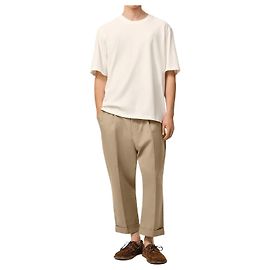 Ami Paris Pantalon carotte beige coton Beige
