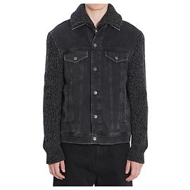 Dolce & Gabbana Padded Cotton Denim Jacket Black Black