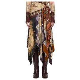 Zimmermann Saia midi drapeada com lenço Valiant Multicor