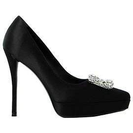 Roger Vivier Flower Strass 120 Pumps Schwarz