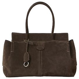 Tod's Sac shopping en cuir daim Marron