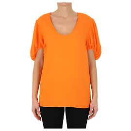 Stella Mc Cartney Stella McCartney Oranges Viscose Oberteil mit Ballonärmeln Orange