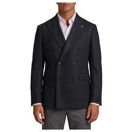 Tagliatore New York double-breasted virgin wool jacket Grey