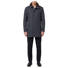 Herno Mantel aus Wolle und Nylon in Anthrazit Grau