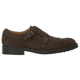 Tod's Chaussures Monkstrap en cuir daim Marron