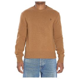 Ami Paris Ami de Coeur crew neck sweater Brown