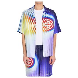 Casablanca Camisa Shockweave de seda azul Azul