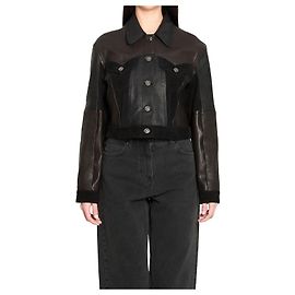 Versace Slim-fit leather blouson Black