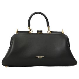 Dolce & Gabbana Borsa a tracolla in pelle di agnello nera Nero