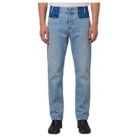 Maison Martin Margiela Vaqueros Patchwork Azul Corte Recto Azul