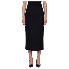 Dolce & Gabbana Virgin wool midi skirt Black