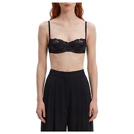 Dolce & Gabbana Balconette-BH aus Satin und Spitze Schwarz