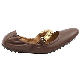 Tod's Ballet flats wit eyelets Brown