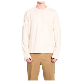 James Perse Sudadera de cuello redondo de algodón Blanco