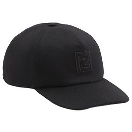 Boné Fendi FF de lã e cashmere preto Preto