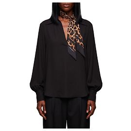 Sutton New York Black double georgette blouse Black