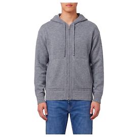 Roberto Collina Merinowolle-Sweatshirt mit Reißverschluss in Grau Grau
