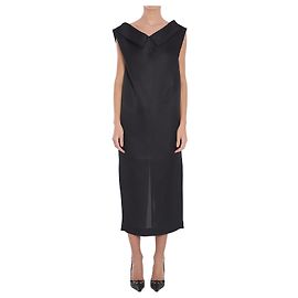 Vestido largo Selwyn de seda negra Khaite Negro