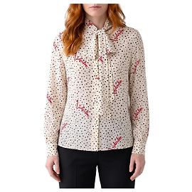 Valentino Garavani Camicia bubble in seta Pludsepois Bianco