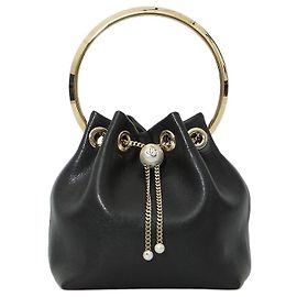 Borsa a secchiello Bon Bon Jimmy Choo in pelle nera Nero