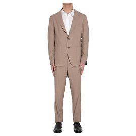 Tagliatore Two-piece suit in wool and silk blend Brown