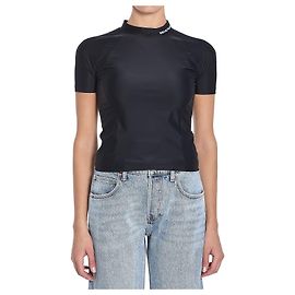 Alexander Wang Rash Guard T-Shirt mit Logo Schwarz
