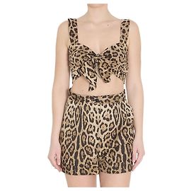 Dolce & Gabbana Leopard print poplin top Multiple colors