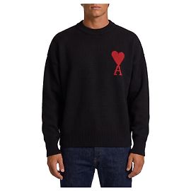 Pull Ami Paris Ami de Coeur en laine noir Noir
