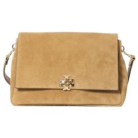 Tory Burch Charlie Suede Bag Beige Beige