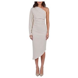 Federica Tosi Asymmetrisches Cady-Longuette-Kleid Weiß