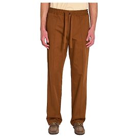Valentino Garavani Pantaloni in gabardine di cotone Marrone
