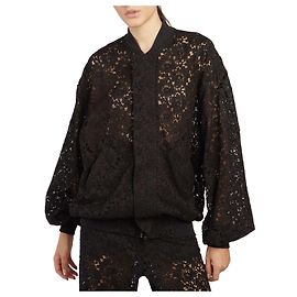 Chaqueta bomber de encaje negro Federica Tosi Negro