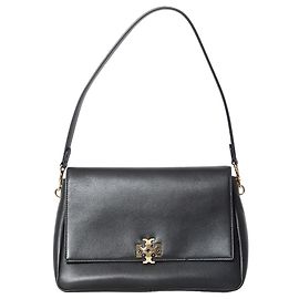 Bolsa de ombro Charlie Tory Burch em couro preto Preto