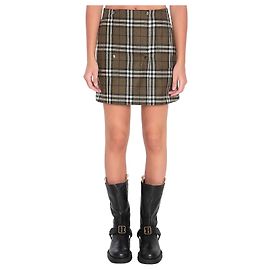Burberry Minigonna a quadri Verde