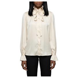 Sutton New York Camicia con volant Champagne Beige