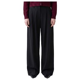 Sutton New York Pantalon large en toile extensible Noir