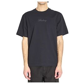 Camiseta Burberry de algodón negro con motivo Check Negro