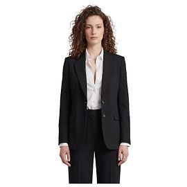 Sutton New York Single-breasted jacket in stretch canvas Black