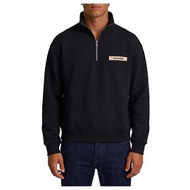 Jacquemus Gros Grain Sweatshirt mit Reißverschlusskragen Schwarz
