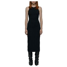 Attico Sculptural midi dress Black